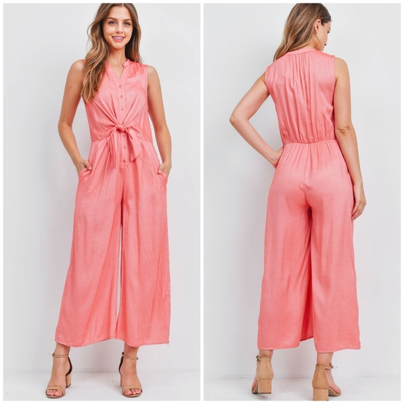 EN CREME Sophisticated Chic Pink Jumpsuit 💗 - Picture 4 of 5